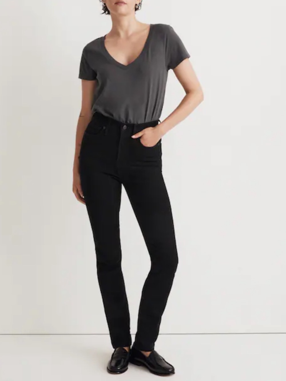 Madewell Black Skinny Stovepipe Jeans